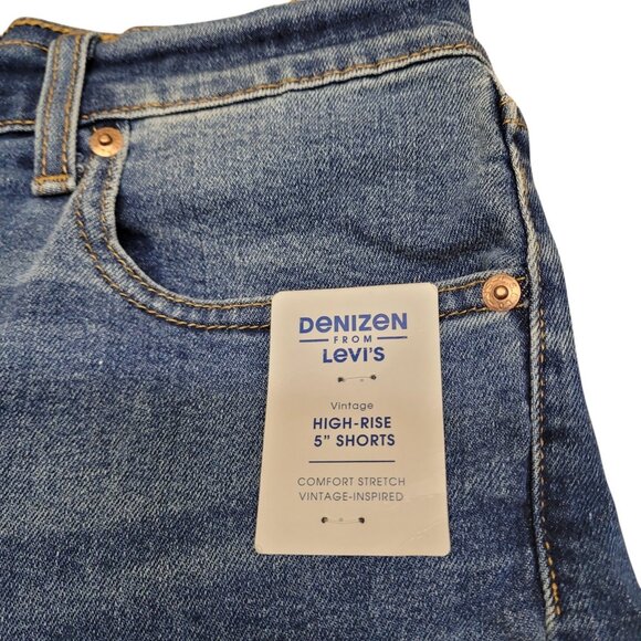 Denizen From‎ Levi's Vintage High-Rise 5" Inseam Jean Shorts Size 14 / 32 Blue - Picture 4 of 13